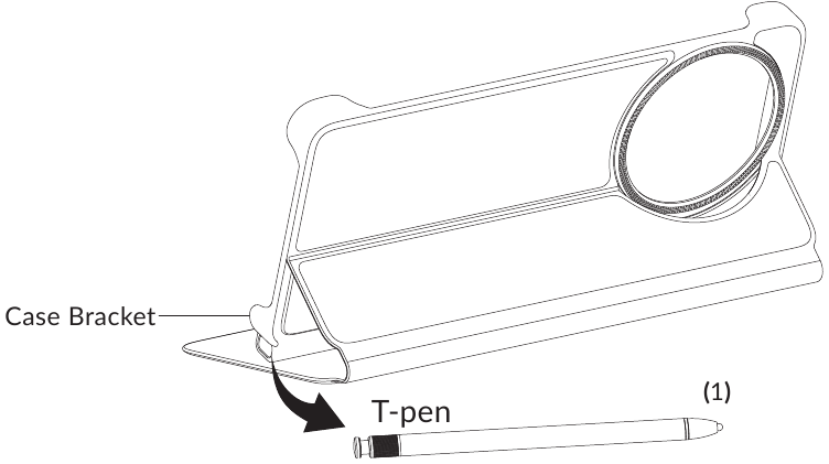 TCL - 50 NXTPAPER 5G - Een T-pen opbergen in een beschermhoes Een T-pen opbergen in een beschermhoes