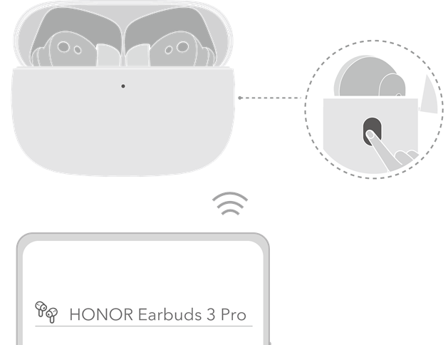 honor - Earbuds 3 Pro - Diagram van koppelen en verbinden Diagram van koppelen en verbinden