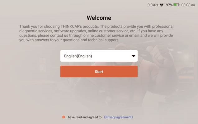 Thinkcar - THINKSCAN - Taalinstelling Taalinstelling