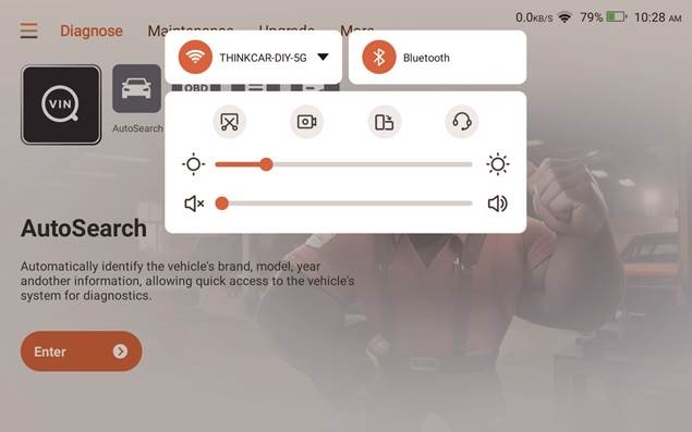Thinkcar - THINKSCAN - Snelle toegang tot instellingen Snelle toegang tot instellingen