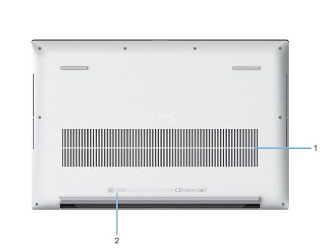 Dell - XPS 17 9730 - Onderkantweergave Onderkantweergave