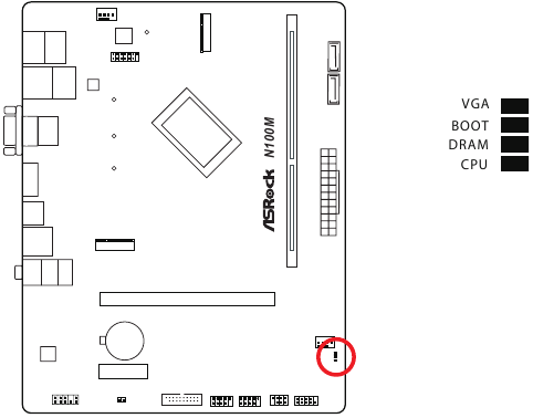 ASROCK - N100M - Installatie - Stap 17 - Post Status Checker Installatie - Stap 17 - Post Status Checker