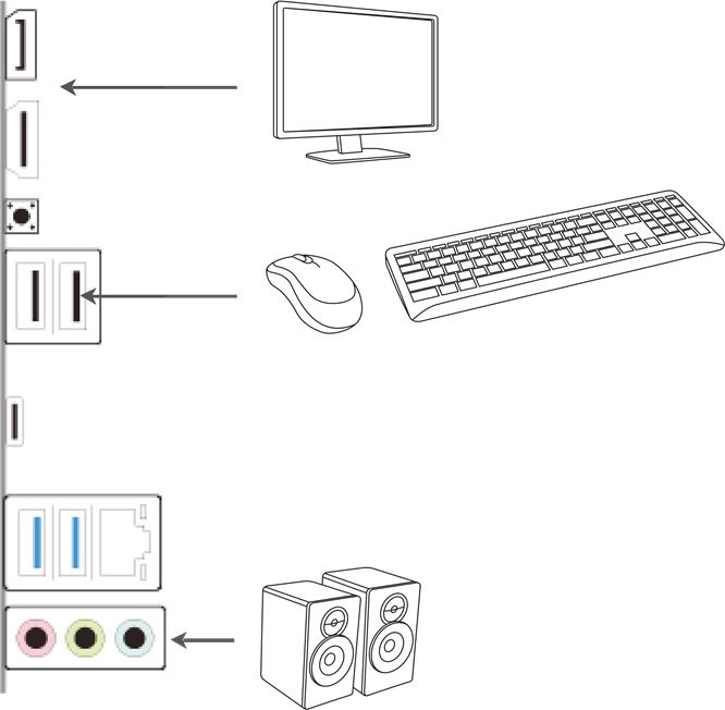 ASROCK - A620M HDV/M.2 - Installatie - Randapparatuur aansluiten Installatie - Randapparatuur aansluiten