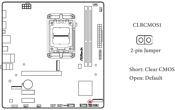 ASROCK - A620M HDV/M.2 - Installatie - Jumpers instellen Installatie - Jumpers instellen