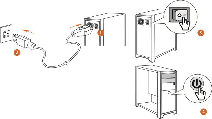 ASROCK - A620M HDV/M.2 - Installatie - Inschakelen Installatie - Inschakelen