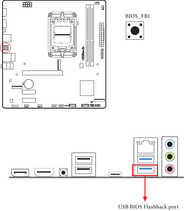 ASROCK - A620M HDV/M.2 - Slimme schakelaars - BIOS Flashback-knop Slimme schakelaars - BIOS Flashback-knop