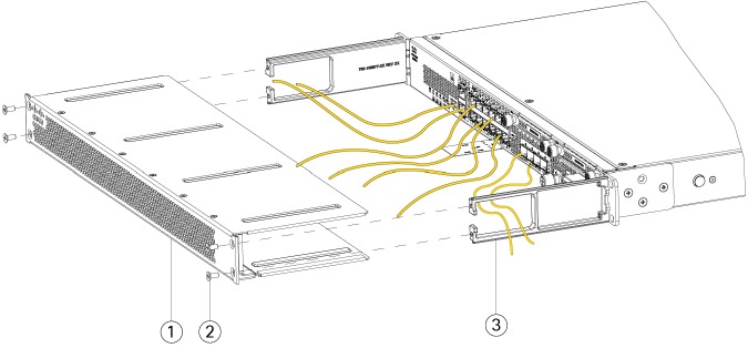 Cisco - Firepower 2130 - De FIPS-afscherming installeren in een rack met 2 stijlen - Stap 1 De FIPS-afscherming installeren in een rack met 2 stijlen - Stap 1