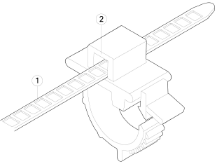 Cisco - Firepower 2130 - Het netsnoer op de module vastzetten - Stap 1 Het netsnoer op de module vastzetten - Stap 1