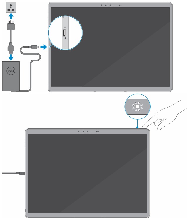 Dell - Latitude 7320 Detachable - Uw product instellen - Stap 1 Uw product instellen - Stap 1