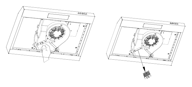 CIARRA - CBCS6903 - Koolstoffilter installeren - Stap 2 Koolstoffilter installeren - Stap 2