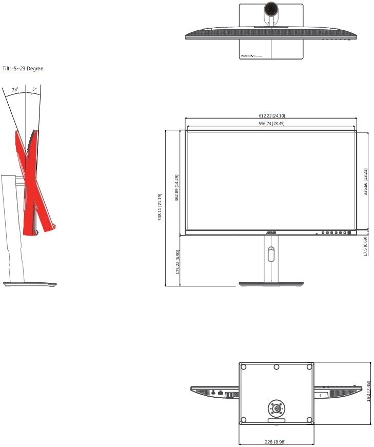 Asus - ProArt PA27JCV - Algemene instructies - Buitenmaten - Deel 1 Algemene instructies - Buitenmaten - Deel 1