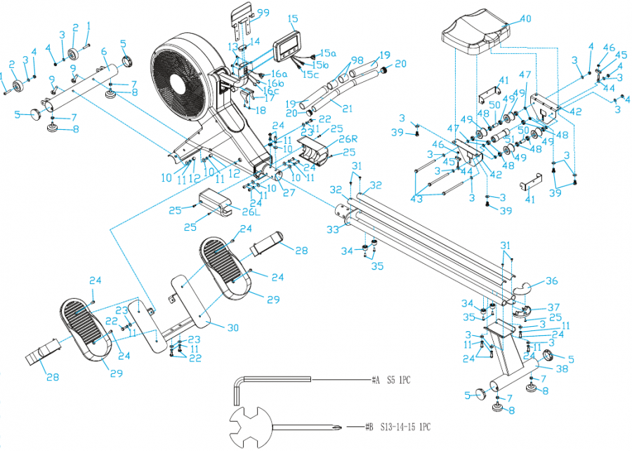 SereneLife - SLRWMC60 - Uitgeklapte Diagram - Deel 1 Uitgeklapte Diagram - Deel 1