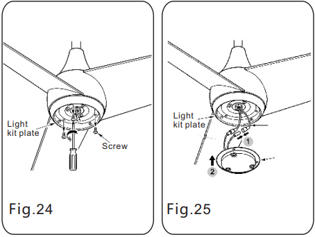 minkaAire - Twist F678L-CL - DE VERLICHTINGSKIT INSTALLEREN/ DE KAP INSTALLEREN DE VERLICHTINGSKIT INSTALLEREN/ DE KAP INSTALLEREN