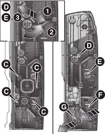 Fiat - DUCATO 2023 - ACHTERLICHTEN - Elektrische/waterstofversies ACHTERLICHTEN - Elektrische/waterstofversies