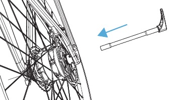 Mahle - X20 - Installatie van het achterwiel - Stap 3 Installatie van het achterwiel - Stap 3