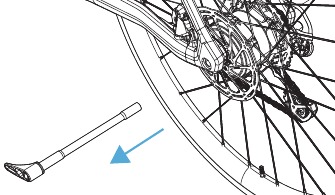 Mahle - X20 - Verwijderen van het achterwiel - Stap 2 Verwijderen van het achterwiel - Stap 2