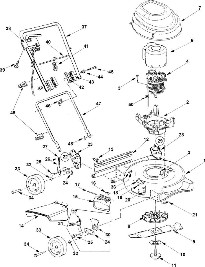 MTD - 717 - ONDERDELENLIJST VOOR MODEL 717 - Deel 1 ONDERDELENLIJST VOOR MODEL 717 - Deel 1