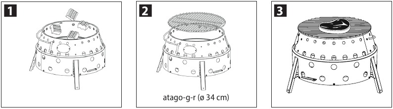 Petromax - Atago - Bediening - Stap 1 - Functies van de grill Bediening - Stap 1 - Functies van de grill