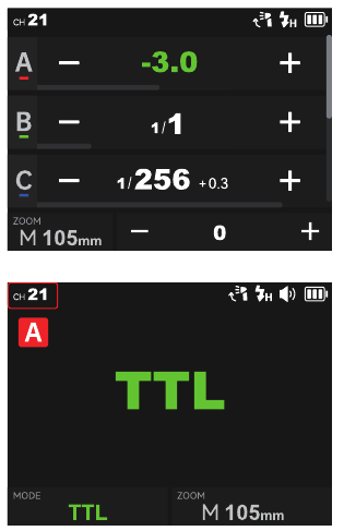 Godox - V100 - Controleer het Communicatiekanaal /ID Controleer het communicatiekanaal /id