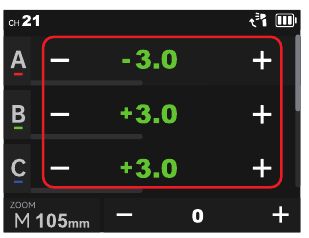 Godox - V100 - Stel de Flitsmodus in op <TTL> Stel de flitsmodus in op <ttl>