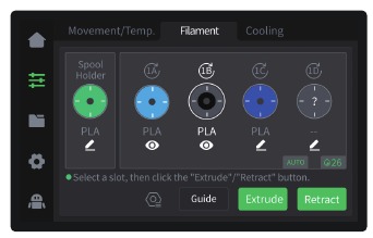 Creality - K2 Plus - Filament instellen - Stap 1 Filament instellen - Stap 1