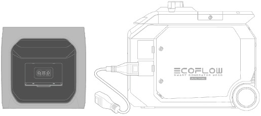 EcoFlow - DELTA 3 - Uw extra batterij opladen - Voorbeeld 2 Uw extra batterij opladen - Voorbeeld 2