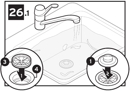 InSinkErator - Power Series - Controleren op lekkages/werking - Stap 1 Controleren op lekkages/werking - Stap 1