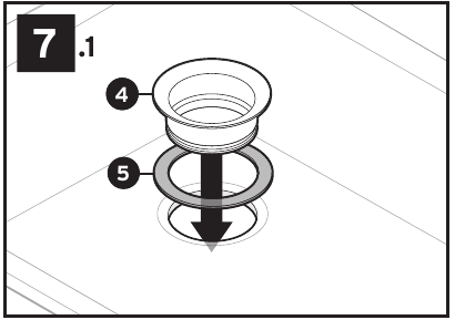 InSinkErator - Power Series - Gootsteenflens installeren - Stap 1 Gootsteenflens installeren - Stap 1