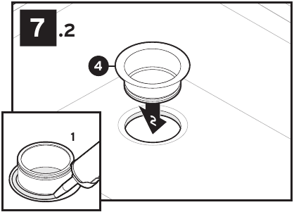 InSinkErator - Power Series - Gootsteenflens installeren - Stap 2 Gootsteenflens installeren - Stap 2