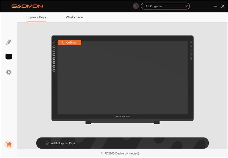 GAOMON - PD2200 - Functie-instelling sneltoetsen - Stap 1 Functie-instelling sneltoetsen - Stap 1