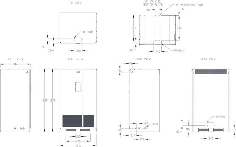 Eaton - 93E - 93P/E batterijkast (grote batterijkast) 93P/E batterijkast (grote batterijkast)