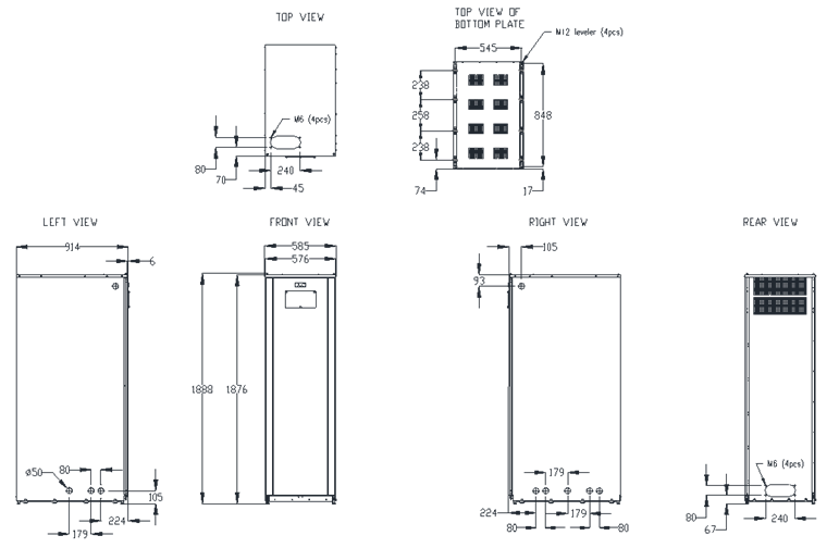 Eaton - 93E - 93P/E batterijkast (kleine batterijkast) 93P/E batterijkast (kleine batterijkast)