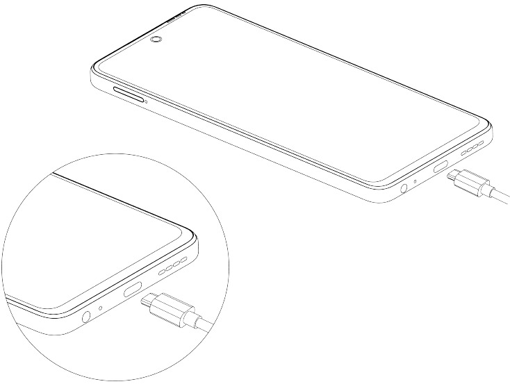 infinix - X6882 - Het apparaat opladen Het apparaat opladen