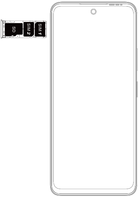infinix - X6882 - SIM/SD-kaart installatie SIM/SD-kaart installatie