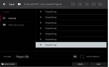Akai - MPC live 2 - Opslaan en exporteren Opslaan en exporteren