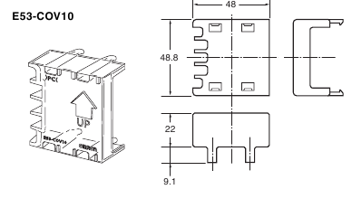 Omron - E5CN - Klemafdekking Klemafdekking