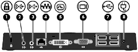 HP - USB-dockingstation - Onderdelenoverzicht - Deel 3 - Achterste onderdelen Onderdelenoverzicht - Deel 3 - Achterste onderdelen