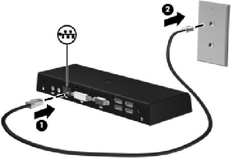 HP - USB-dockingstation - Gebruiken - Stap 1 - Verbinding maken met een netwerk Gebruiken - Stap 1 - Verbinding maken met een netwerk