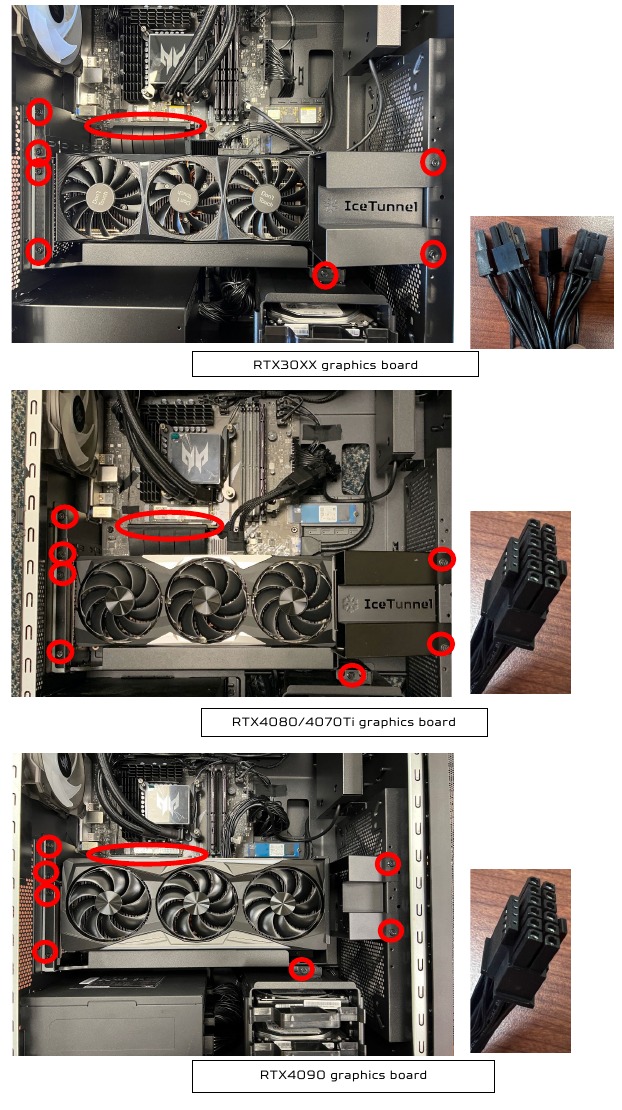 Acer - Predator Orion 7000 - De grafische kaart installeren - Stap 4 De grafische kaart installeren - Stap 4