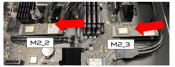 Acer - Predator Orion 7000 - De M.2 SSD-module installeren - Stap 2 De M.2 SSD-module installeren - Stap 2