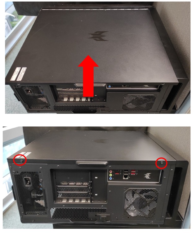 Acer - Predator Orion 7000 - De rechter zijpaneel installeren De rechter zijpaneel installeren