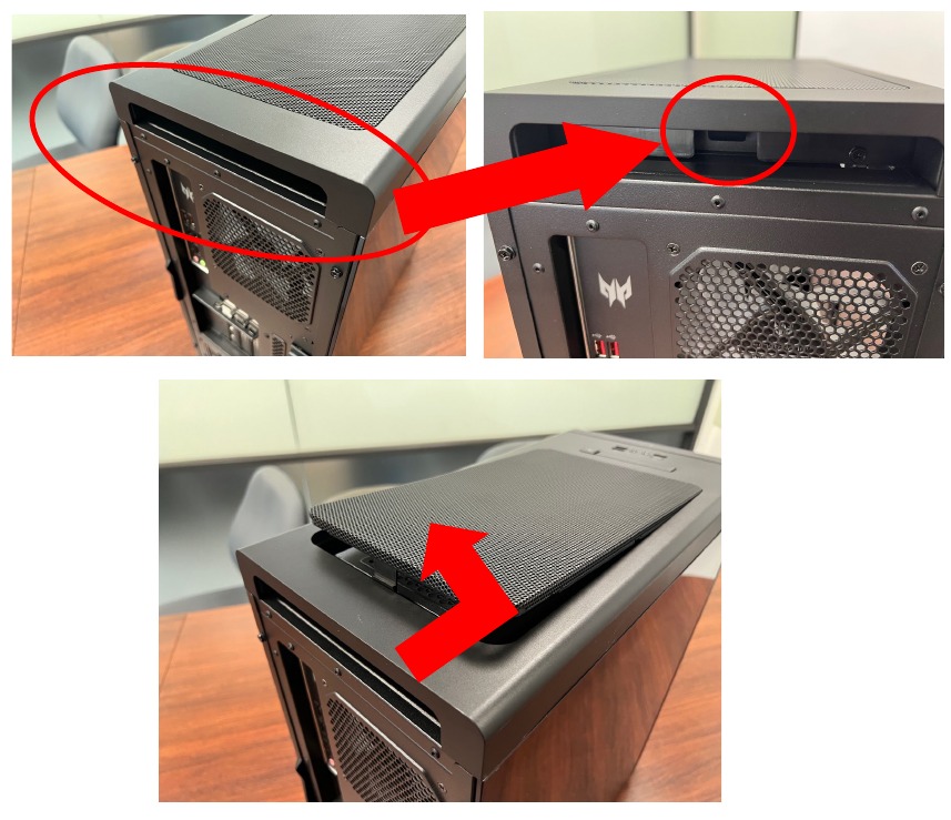Acer - Predator Orion 7000 - De bovenklep verwijderen De bovenklep verwijderen