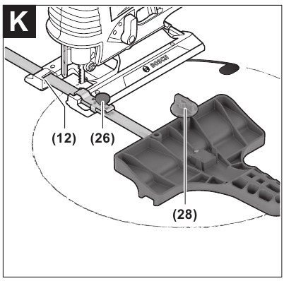 Bosch - Professional GST 12V-70 - Cirkelvormige sneden Cirkelvormige sneden