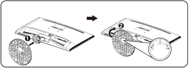 Asus - VS197 Series - De basis van het apparaat monteren De basis van het apparaat monteren
