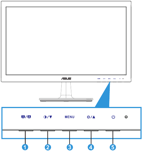 Asus - VS197 Series - Productintroductie - Voorkant van het apparaat Productintroductie - Voorkant van het apparaat