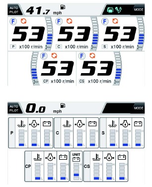 Yamaha - CL5 - Toepassing met vijf motoren Toepassing met vijf motoren