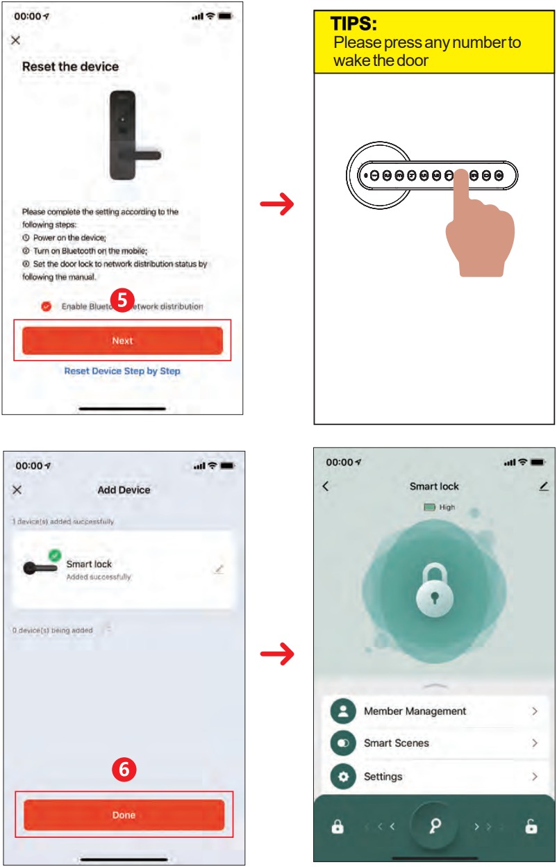 TUYA - SMART LOCK - Het apparaat toevoegen - Stap 2 Het apparaat toevoegen - Stap 2