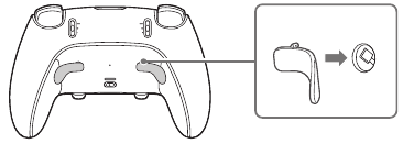 Sony - PlayStation DualSense Edge - De hendel-achterknop bevestigen De hendel-achterknop bevestigen