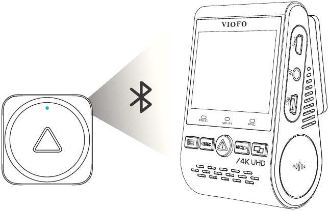 Viofo - A129 Pro Duo - Bluetooth-afstandsbediening Bluetooth afstandsbediening