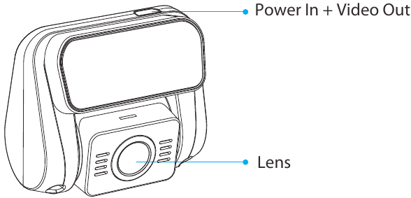 Viofo - A129 Pro Duo - Productdiagram - Deel 3 - Achtercamera Productdiagram - Deel 3 - Achtercamera